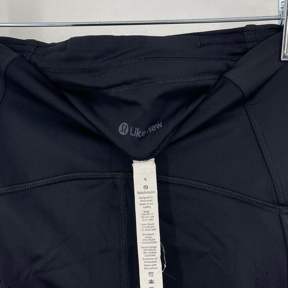 Lululemon Uncovered Strength High Rise Crop 23" Size 4 Black - Picture 7 of 10